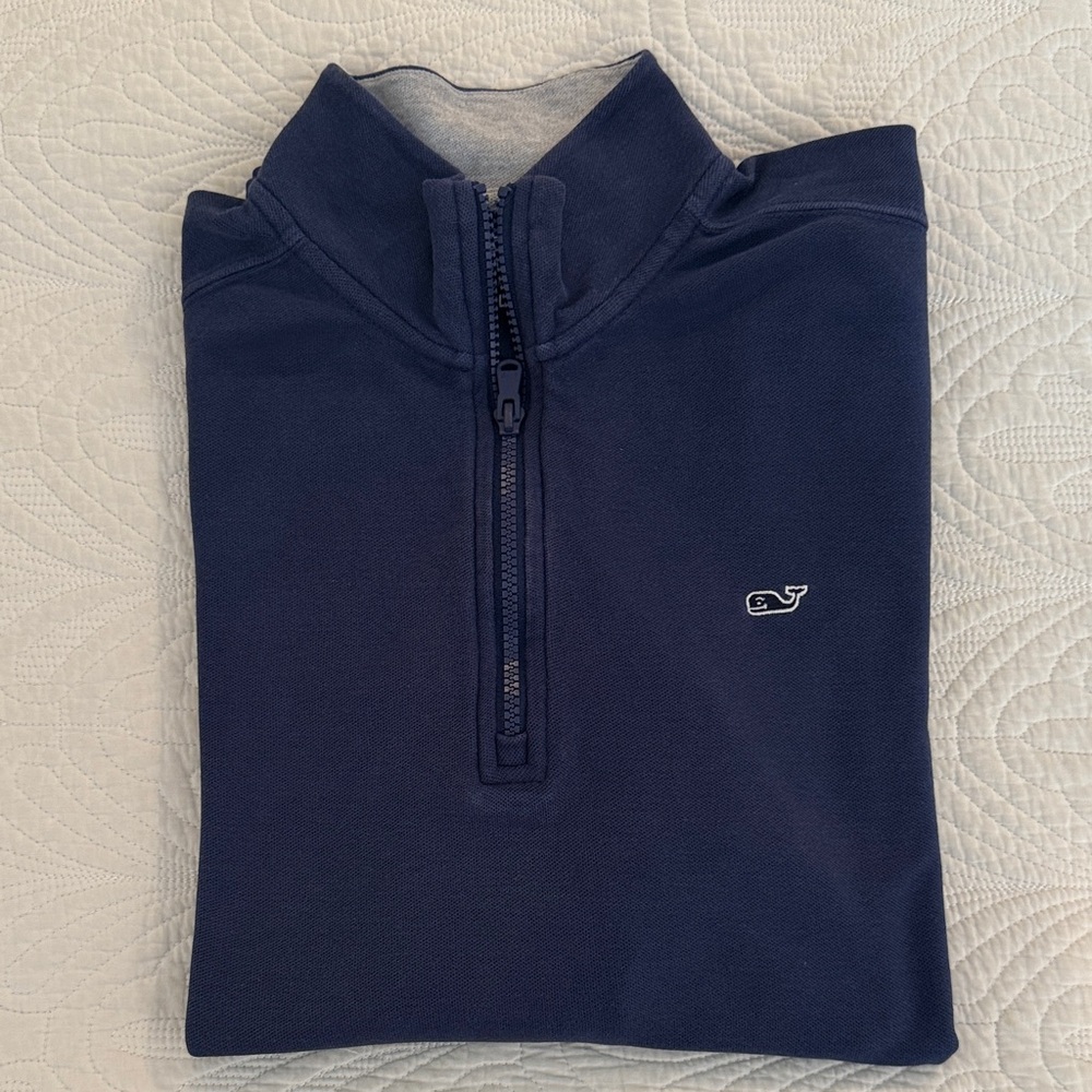 Vineyard Vines Blue Zip-Up Sweater